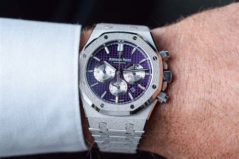 audemars piguet frosted gold purple dial